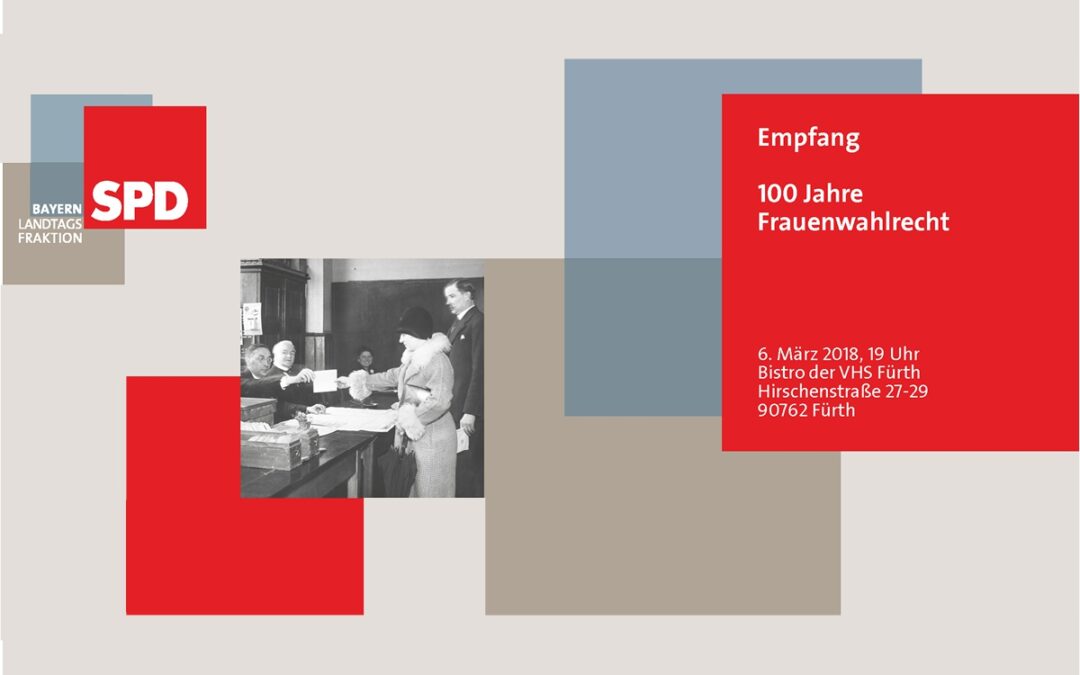 Einladung zum Empfang „100 Jahre Frauenwahlrecht“